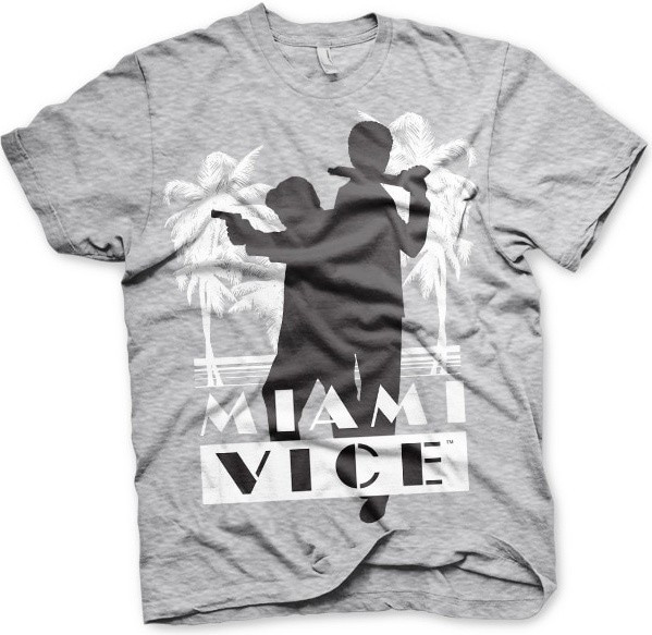 Miami Vice Silhuettes T-Shirt Heather-Grey