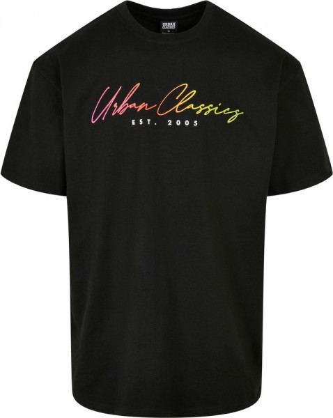 Urban Classics Script Logo Tee Black