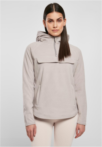 Urban Classics Damen Sweatshirt Ladies Polar Fleece Pull Over Hoody Warmgrey