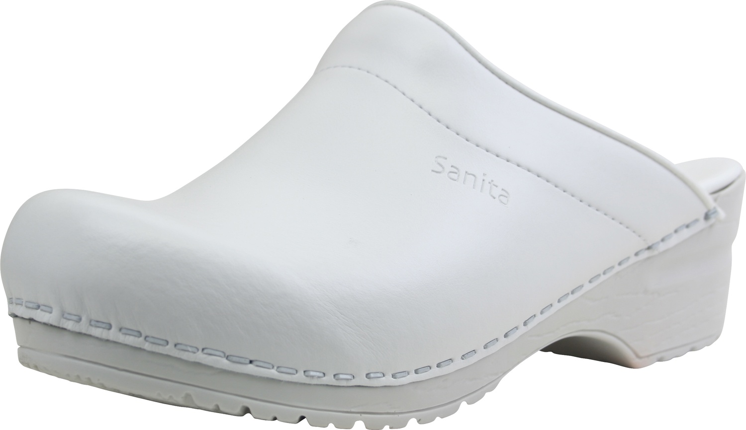 Sanita Damen Offener Clog Original-Sonja Pu Open Weiß - Damen