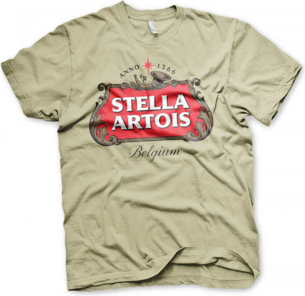 Stella Artois Belgium Logo T-Shirt Khaki