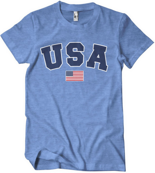USA Varsity T-Shirt Blue-Heather