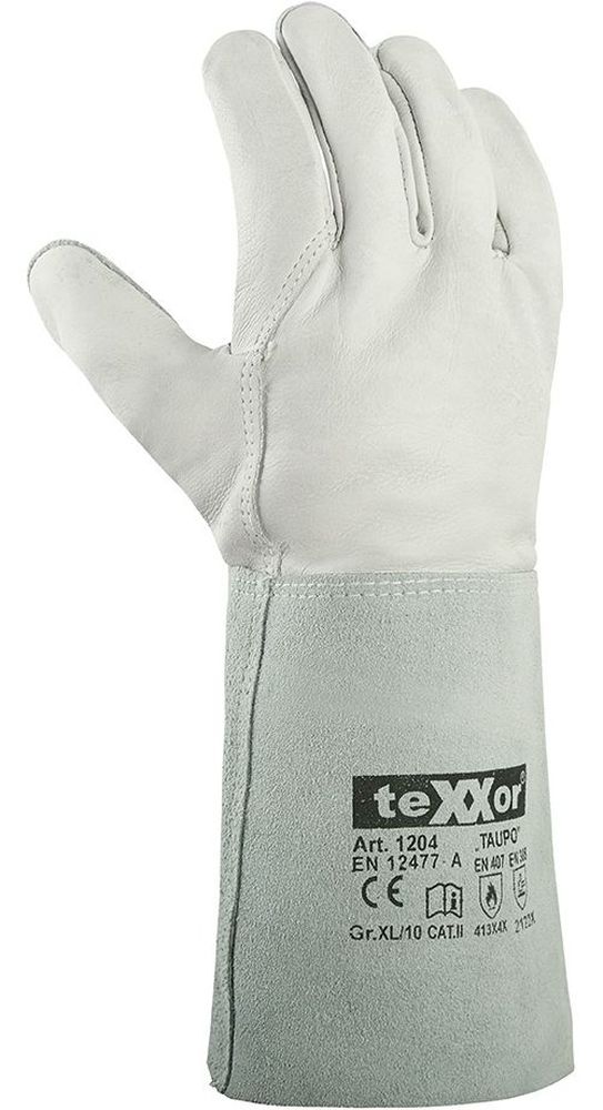 teXXor Schweißerhandschuhe Taupo (12 Stück) 1204 - Herren / Unisex