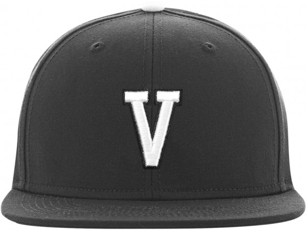 MSTRDS Cap V Letter Snapback Black