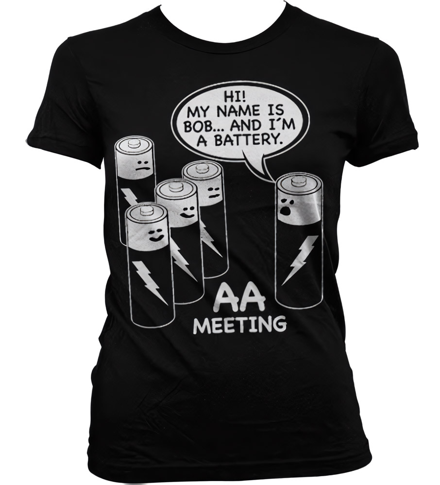 Tokigt Damen Aa Battery Meeting Girly T-Shirt SH-5-15726-H19-6 - Damen