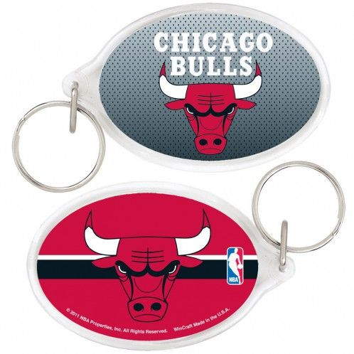 Chicago Bulls Schlüsselanhänger Acryl V2 Basketball Grau/Rot