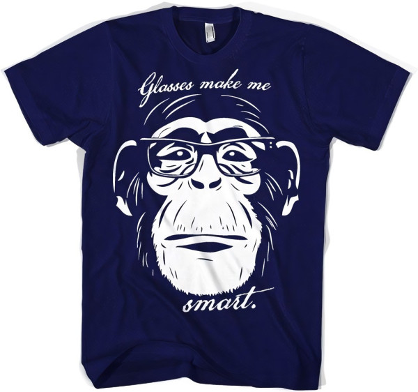 Hybris Glasses Makes Me Smart T-Shirt Navy