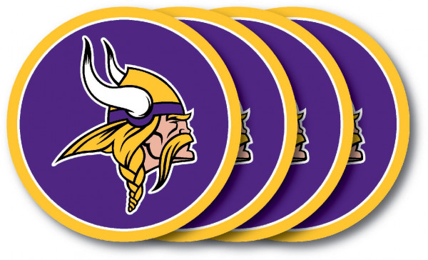 Minnesota Vikings Vinyl-Untersetzer-Set 4 Stk. American Football