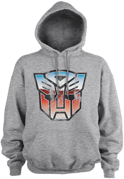 Transformers Distressed Autobot Shield Hoodie Heathergrey