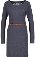 Alife & Kickin Damen Sommerkleid EllinAK A Longsleeve Dress Marine Melange