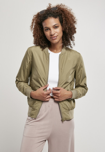 Urban Classics Damen Jacke Ladies Light Bomber Jacket Khaki