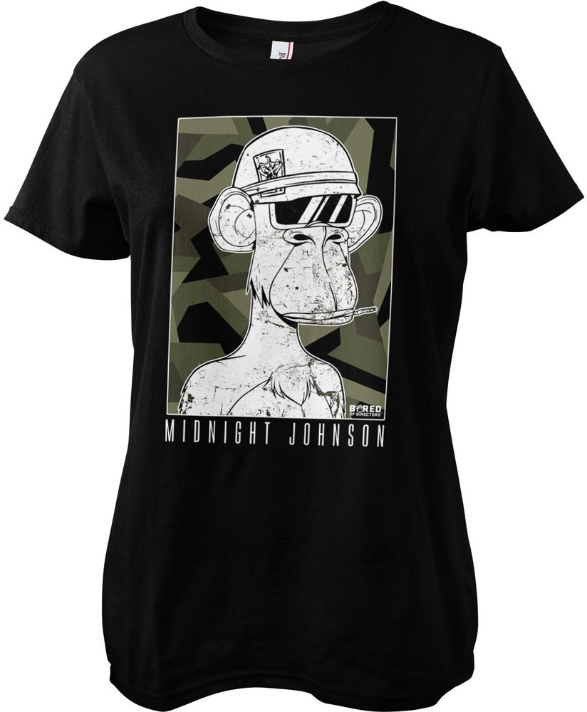 Bored of Directors Midnight Johnson Girly Tee Damen T-Shirt Schwarz - Damen