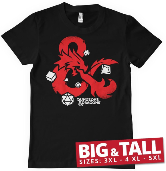 Dungeons & Dragons D&D Dices Big & Tall T-Shirt