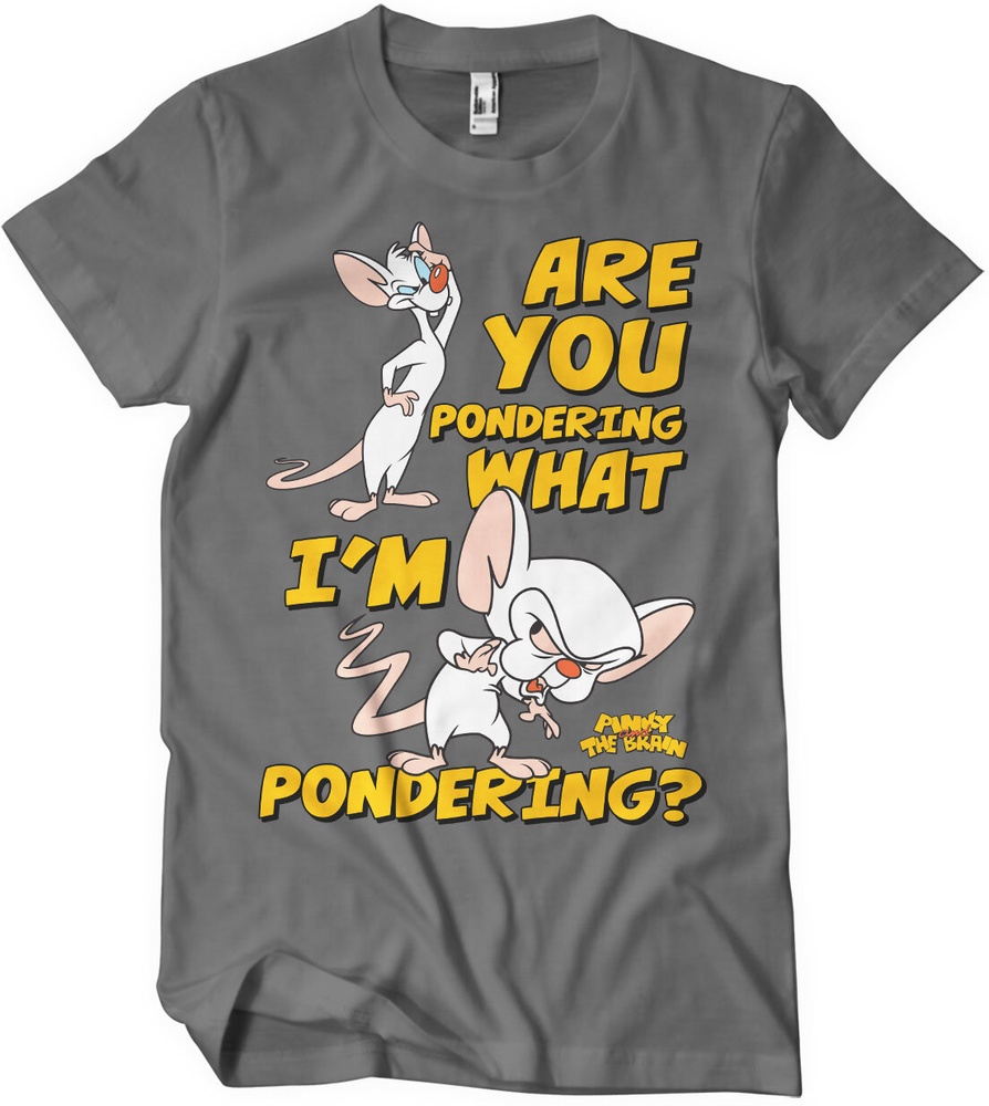 Pinky and the Brain T-Shirt Are You Pondering What I'M Pondering T-Shirt WB-1-PAB004-H66-16 - Herren / Unisex