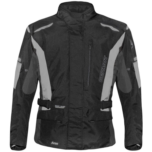 Germot Herren Motorrad Jacke Textiljacke Aron Schwarz/Grau