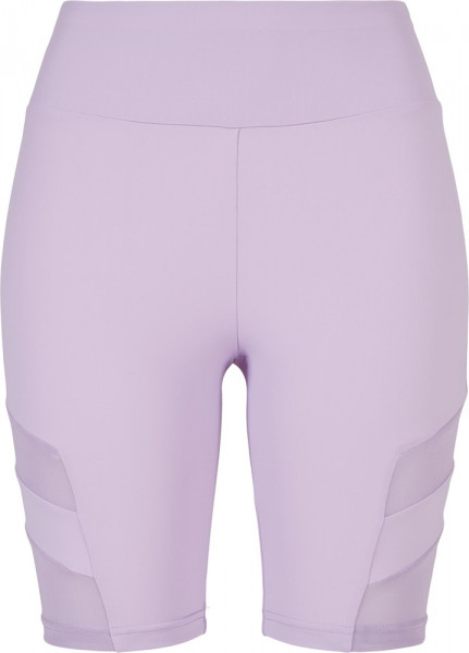 Urban Classics Damen Ladies High Waist Tech Mesh Cycle Shorts Lilac