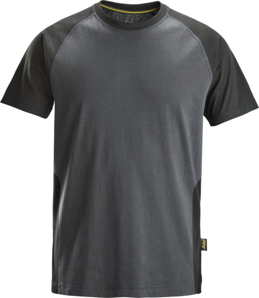 Snickers Arbeitsshirt 2-Farben T-Shirt Stahlgrau/Schwarz