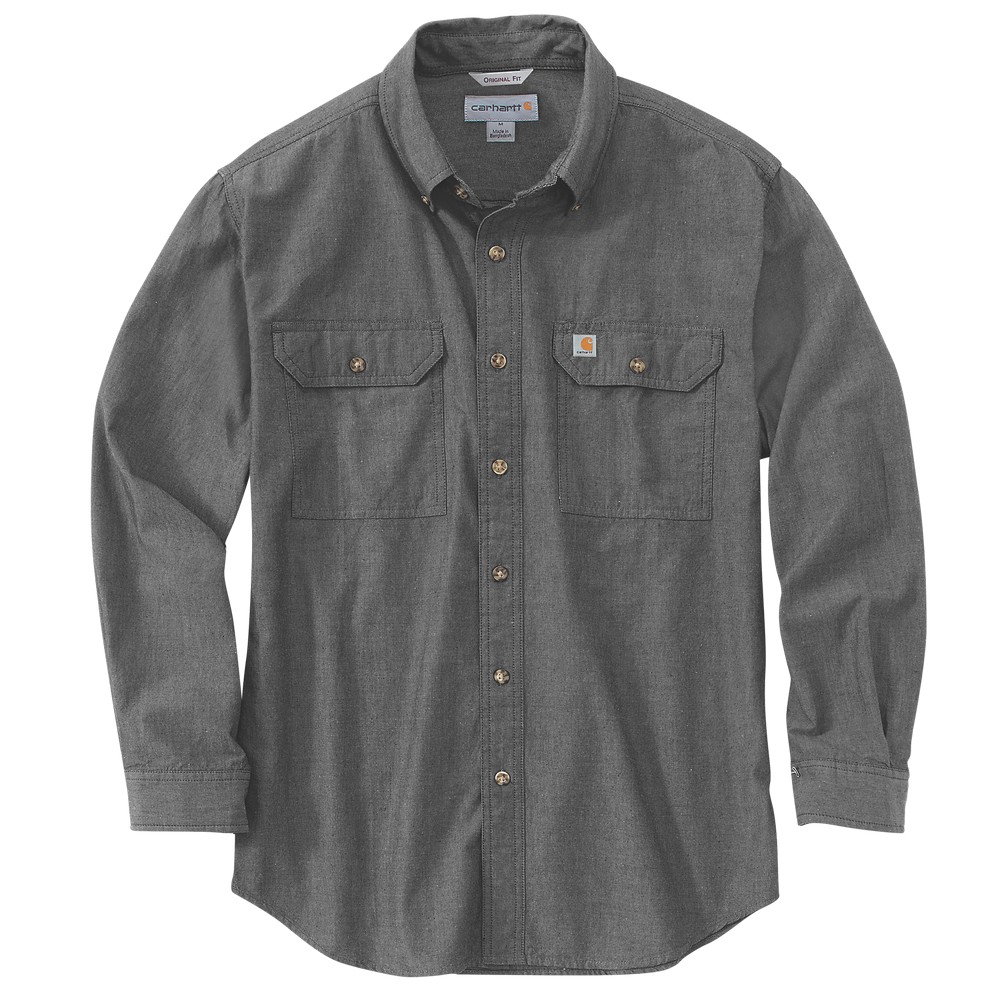 Carhartt Hemd Loose Chambray L/S Shirt Schwarz Chambray - Herren / Unisex