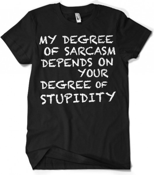 Hybris My Degree Of Sarcasm T-Shirt Black