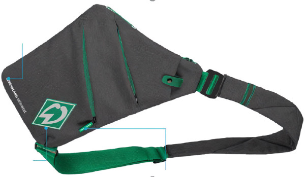 SV Werder Bremen Umhängetasche Fussball 1. Bundesliga Black