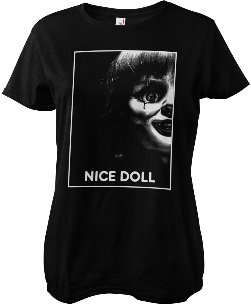 Annabelle Nice Doll Girly Tee Damen T-Shirt Schwarz - Damen