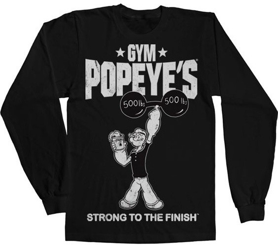 Popeye's Gym Longsleeve T-Shirt Black