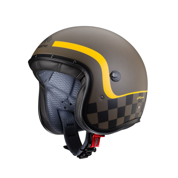 Caberg Motorrad Helm Jethelm Freeride Formula matt Brown/Yellow