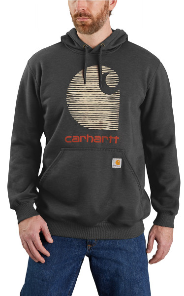 Carhartt Hoodie Rain Defender C Logo Sweat Carbon Heather