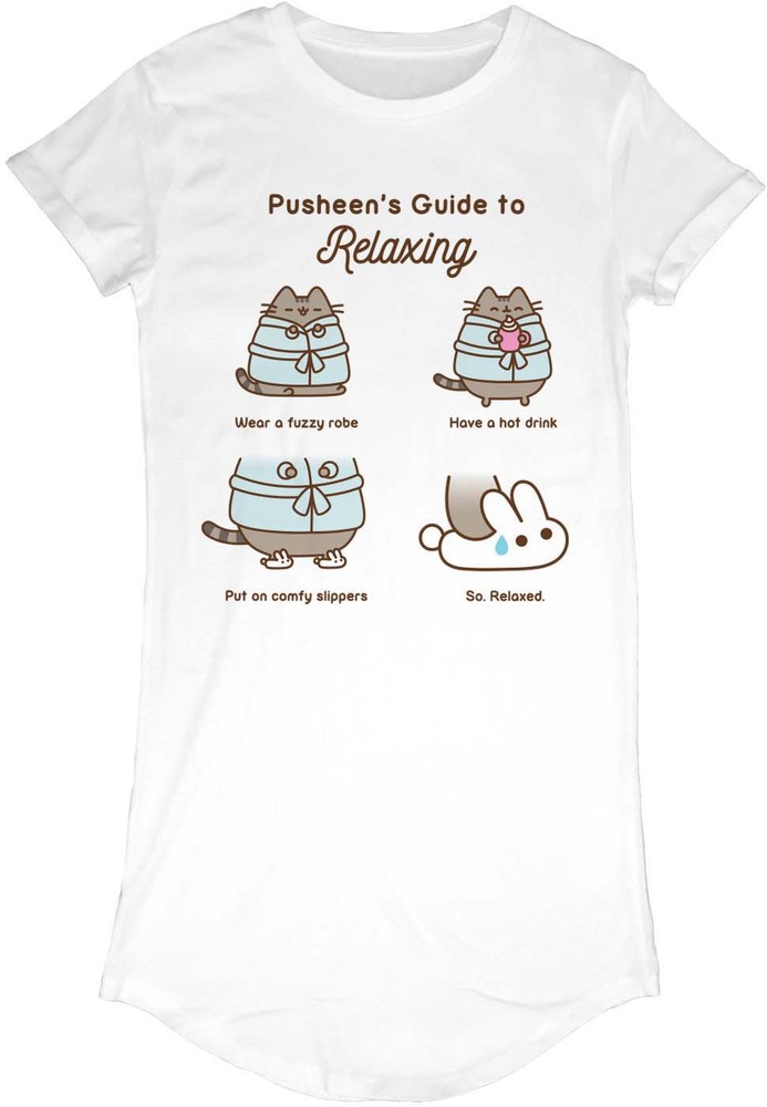 Pusheen - Guide To Relaxing Damen Kleid Weiß - Damen