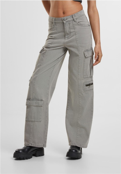 Urban Classics Damen Ladies Loose Utility Denim Pants TB6925