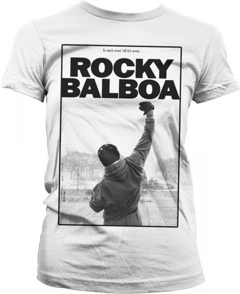 Rocky Balboa It Ain't Over Girly Tee Damen T-Shirt White