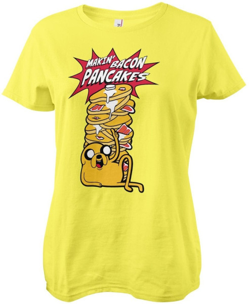 Adventure Time Makin' Bacon Pancakes Girly Tee Damen T-Shirt Yellow