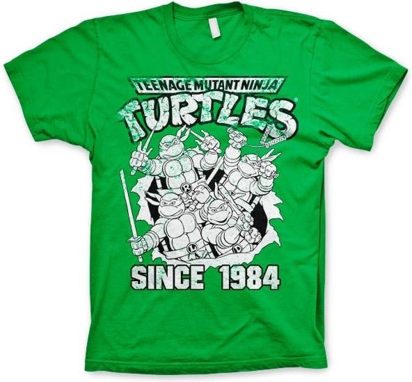 Teenage Mutant Ninja Turtles TMNT Distressed Since 1984 T-Shirt Green