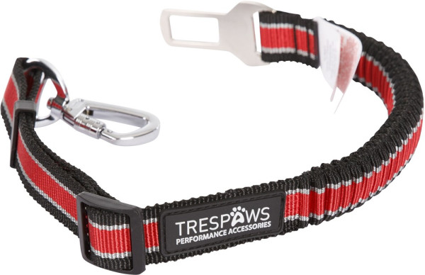 Trespaws Hund Slinky - Universal Pet Car Safety Belt Postbox Red