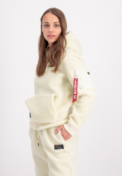 Alpha Industries Damen Teddy Hoody Wmn Off White