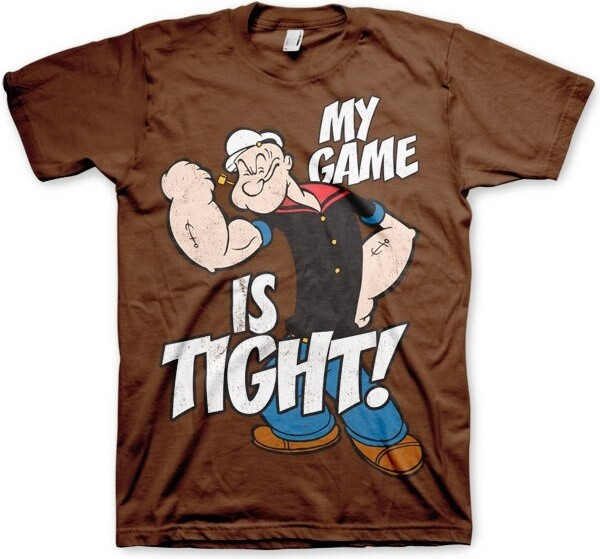 Popeye Game Is Tight T-Shirt Brown