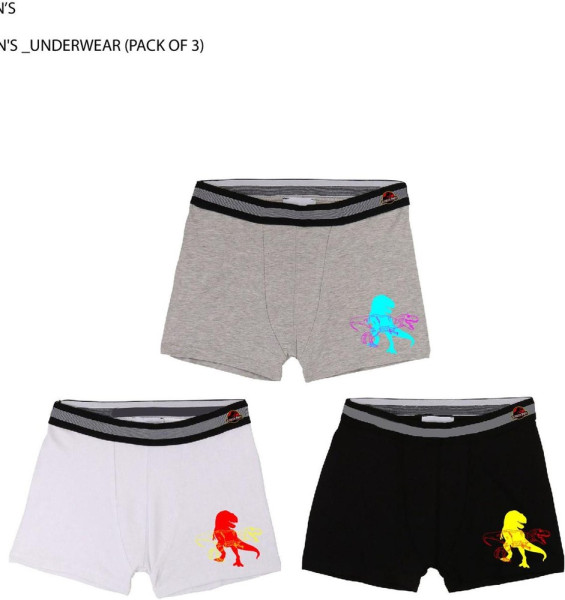 Jurassic Park men's underwear 3 pack Multicolor