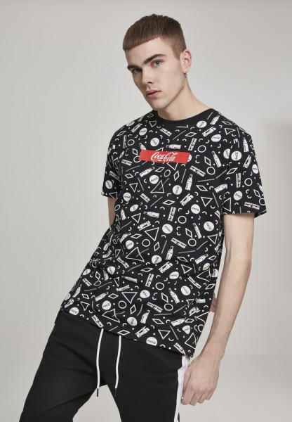 Merchcode T-Shirt Coca Cola AOP Box Logo Tee Black