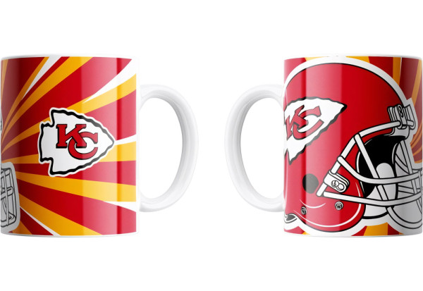 Kansas City Chiefs Jumbo-Tasse „Helmet“ 450ml American Football NFL Rot-450ml