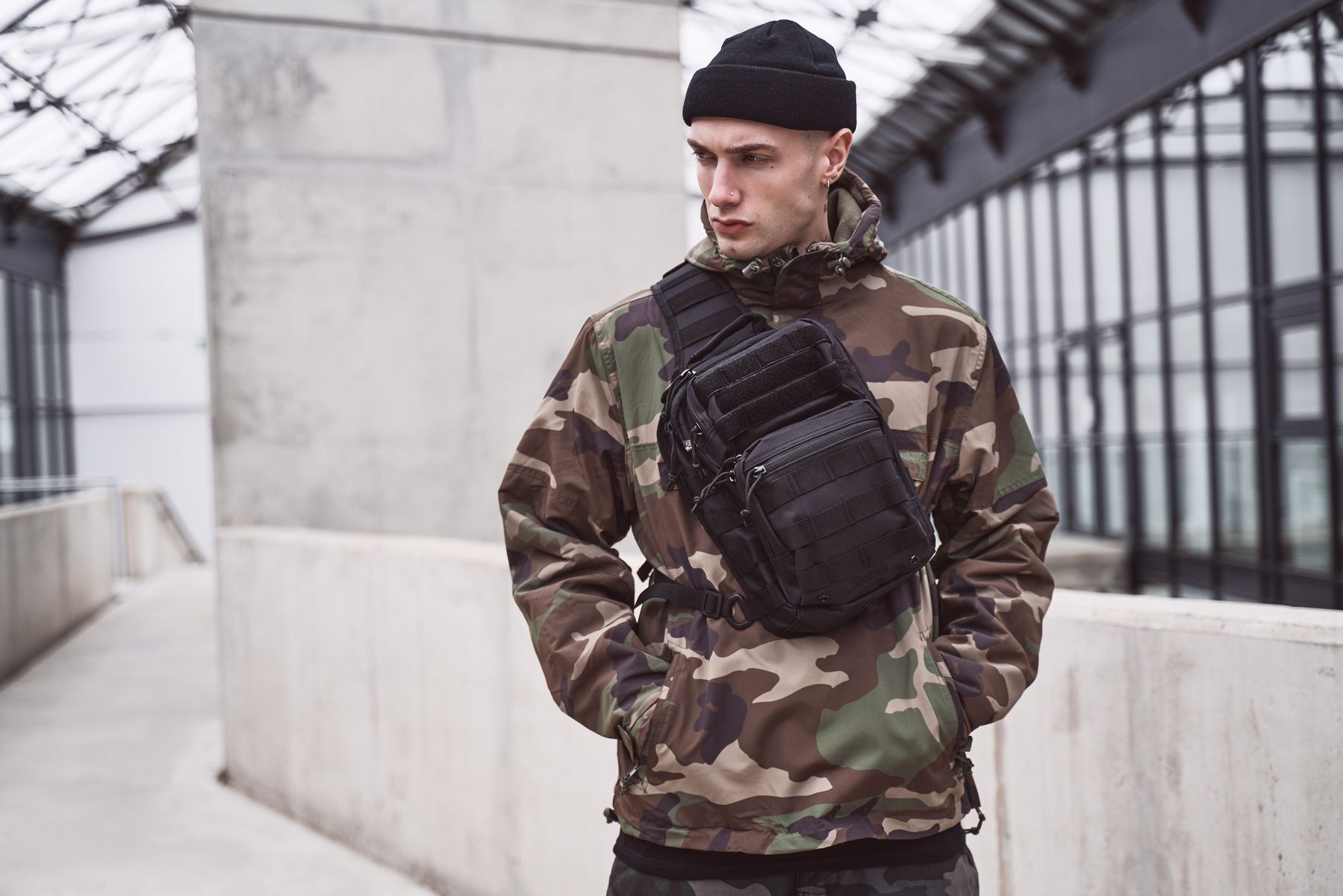Tasche US Lifestyle Bags Brandit Men Cooper / | Backpacks | | EveryDayCarry-Sling in Black