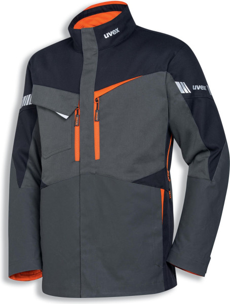 Uvex Arbeitsjacke Metal Grau, Orange (89961)