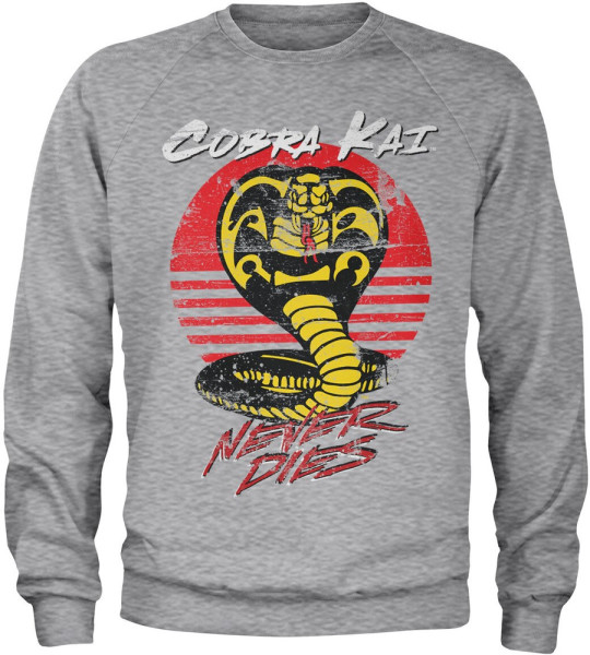 Cobra Kai Never Dies Sweatshirt Heather-Grey