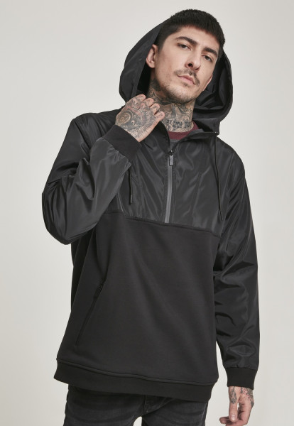 Urban Classics Hoodie Military Half Zip Hoody Black