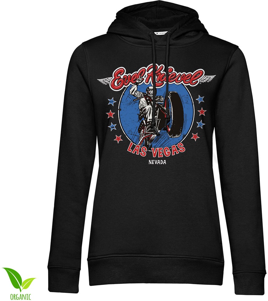 Evel Knievel In Las Vegas Girls Hoodie Damen Schwarz - Damen