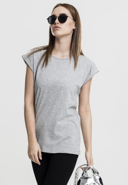 Urban Classics Female Shirt Ladies Extended Shoulder Tee Grey