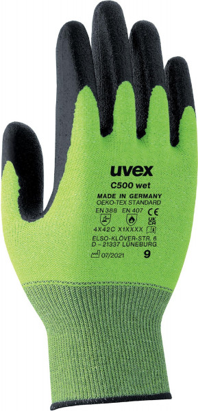 Uvex Schutzhandschuhe C500 Wet 60492 (60492) 10 Paar