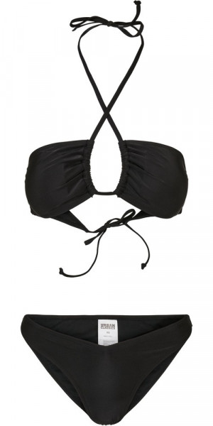 Urban Classics Damen Ladies Recycled Hot V Bikini Black