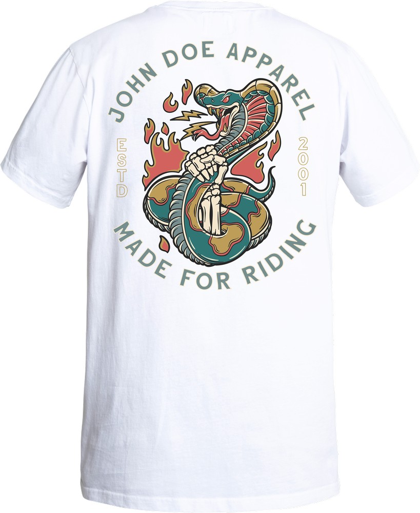 John Doe T-Shirt Snake II Weiß - Herren / Unisex