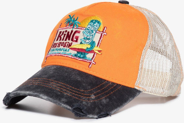 King Kerosin Tiki Surfers Trucker Cap Orange