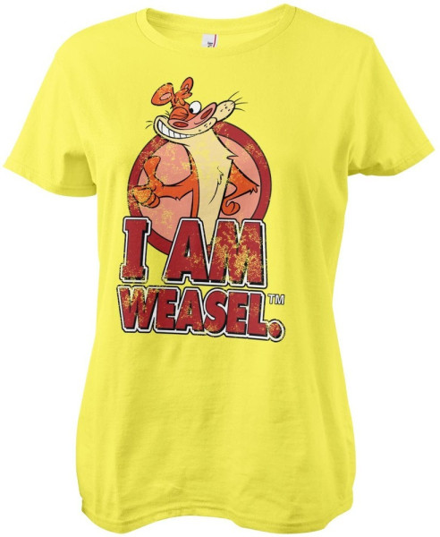I Am Weasel Girly Tee Damen T-Shirt Yellow
